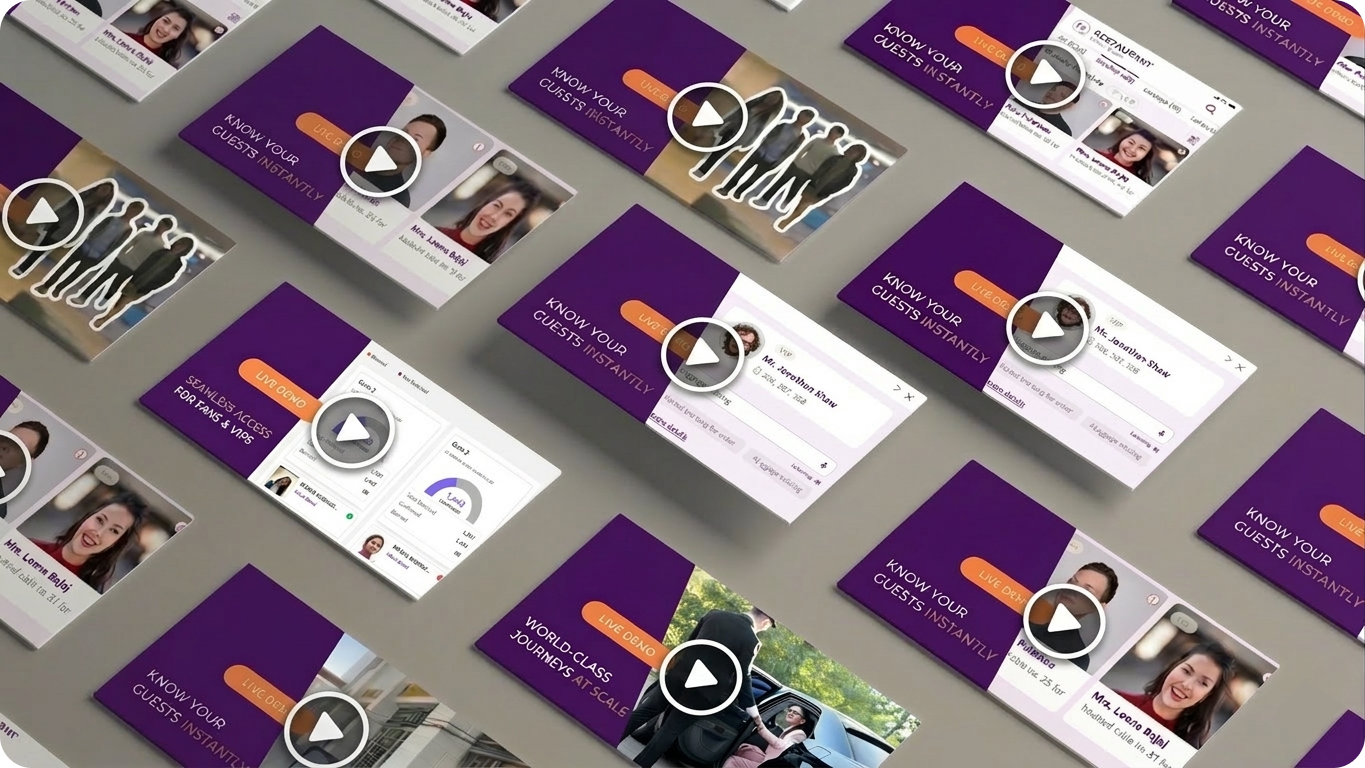 Gaia visitor management platform demos showing guest operations and identification interface previews